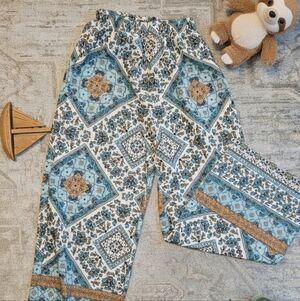 SHEIN Kids Casual Patterned Bottoms - Blue and Brown